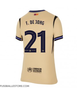 Günstige Barcelona Frenkie de Jong #21 Auswärtstrikot Damen 2025-26 Kurzarm